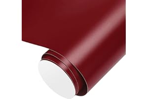 Gatichetta Maroon Vinyl Burgundy Self Adhesive Vinyl Craft Permanent Vinyl Roll 12" x 10ft for DIY Sticker, Decals, Home Decor, Matte Wine Red