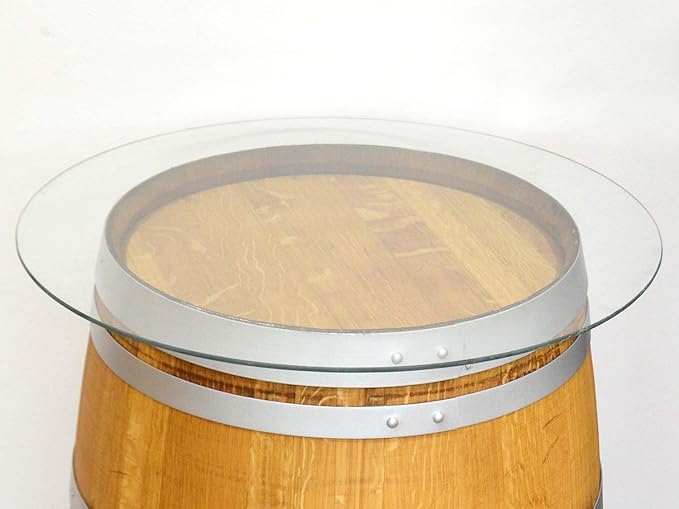 Temesso Glasplatte D75cm für Weinfass - Tischplatte