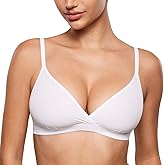 INLYRIC Women's Inbarely Triangle Bralette Comfortable Unlined V Neck Wireless Smoothing Bra Top Stretch