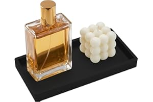 Bathroom Vanity Tray, 7.8 x 3.9 Inch Silicone Bathroom Tray Countertop, Non-Slip Decorative Tray for Bathroom, Kitchen, Toile