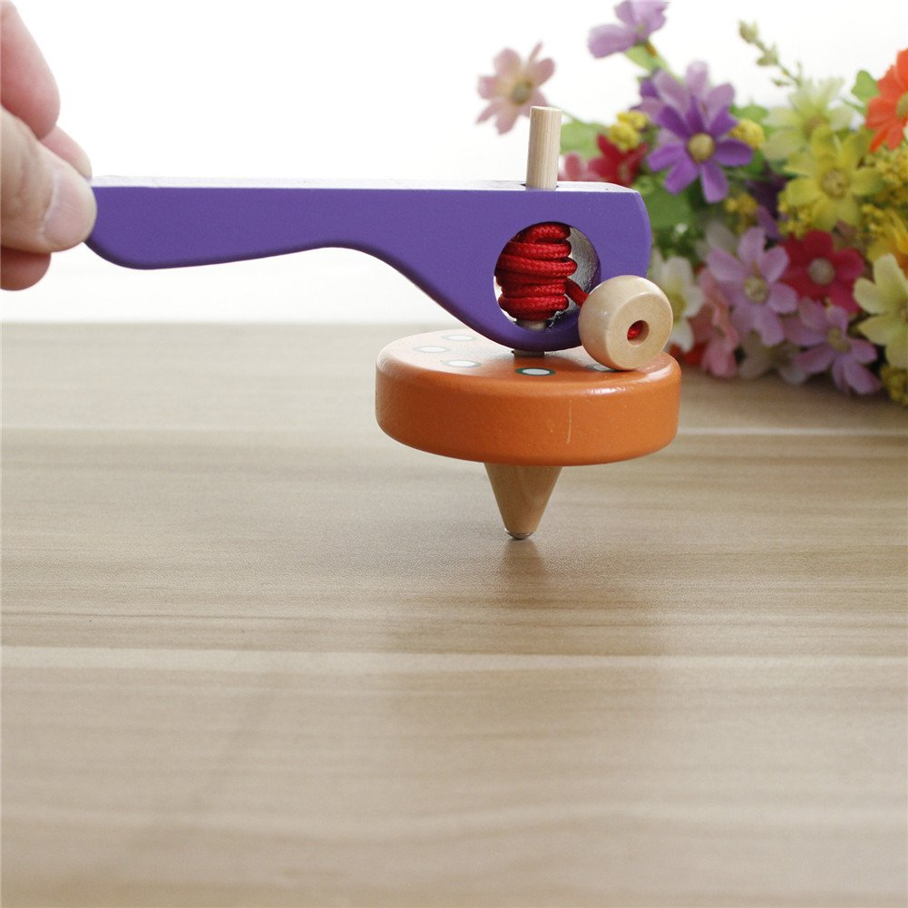 pull string spinning tops