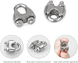 YEYIT M4 Wire Rope Clamp 10 Pcs Stainless Steel U-Shape Cable Clip 4mm view 3