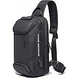 Sling Bag Shoulder Crossbody Sling Backpack with USB Charging Port Waterproof Travel Hiking Outdoor Chest Daypack