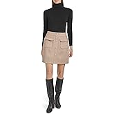 Andrew Marc Womens Faux Suede Skirt