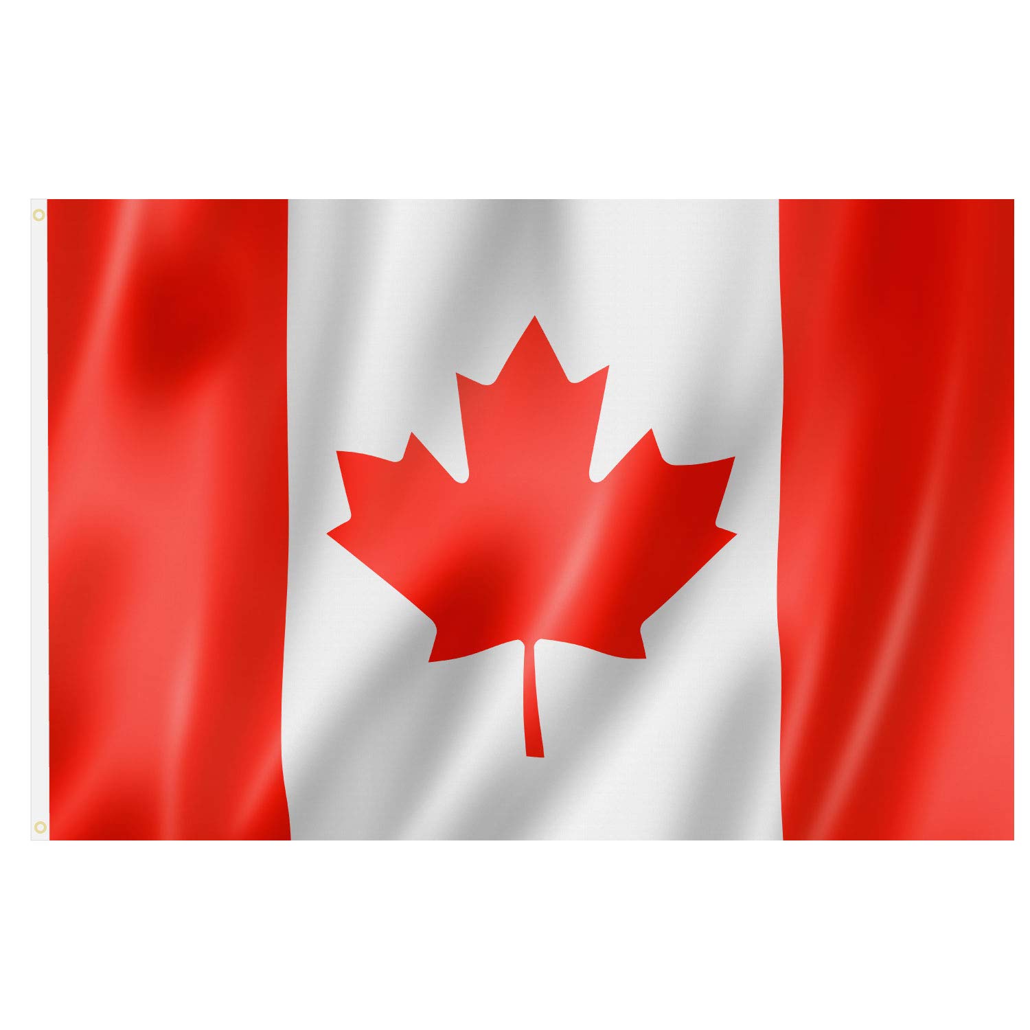 TRIXES Large Canadian Flag 5ft x 3ft Canada Flag - For Canada Day, Football, Sporting Events - With Eyelets for Flagpole. National Banner- Maple Leaf