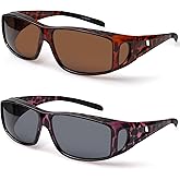 Fit Over Wrap Sunglasses Polarized Lens Wear Over Eyeglasses 100% UV Protection for Men and Women