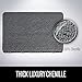 Gorilla Grip Original Shaggy Chenille Bathroom 2 Piece Rug Set Includes Mat Contoured for Toilet and 30 x 20 Carpet, Machine Wash/Dry, Perfect Plush Mats for Tub, Shower, and Bath Room (Gray)