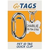 GoTags Pet ID Dog Tag Clip, Strong Durable Dog and