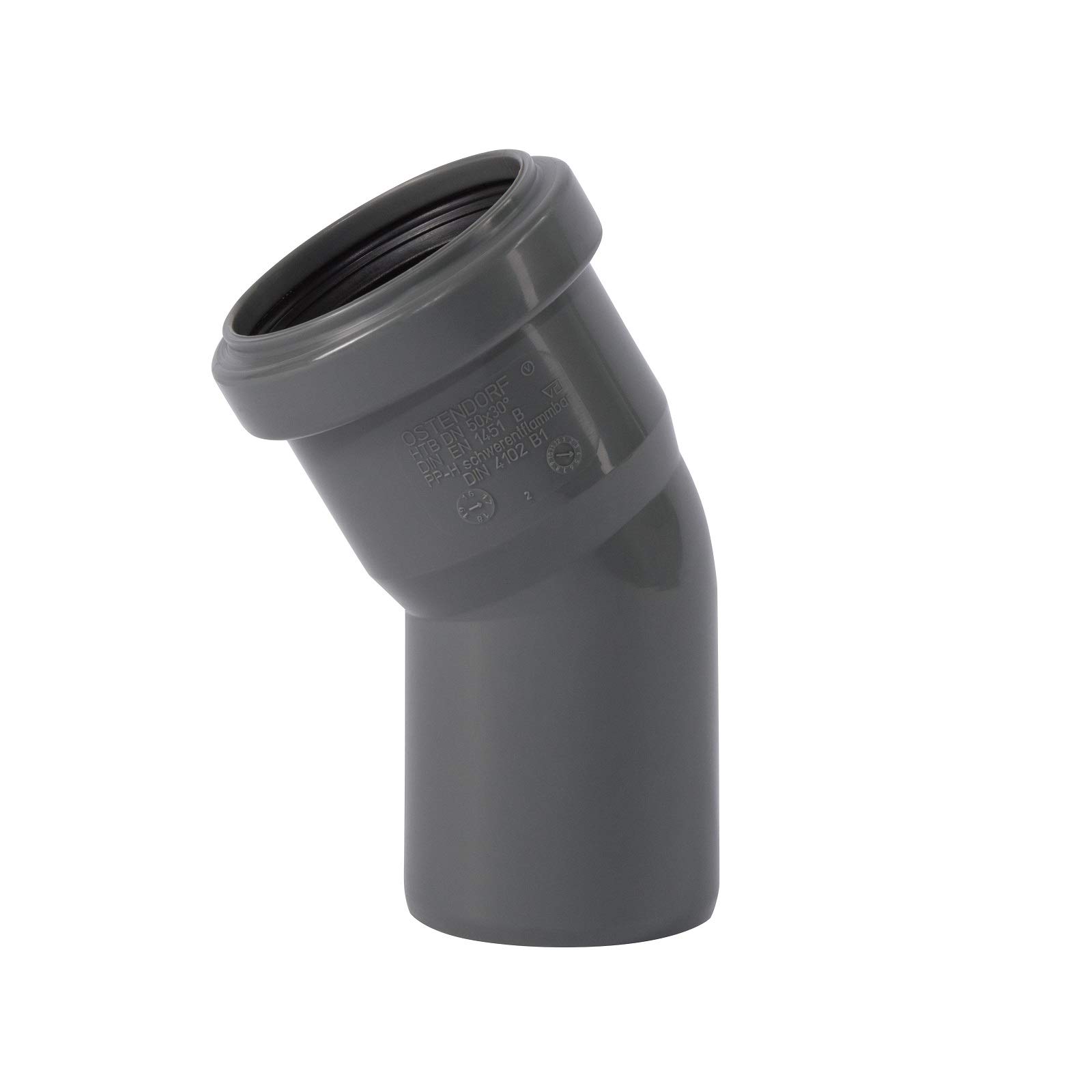 Ostendorf HTsafe Elbow HT Pipe Grey DN 50 30 Degrees — image 1