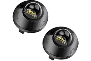 LESAUCE LED License Plate Light Tag Lamp Assembly Replacement For Ford F-150 F-250 F-350 F-450 F-550 Superduty Ranger Pickup Truck Explorer Bronco Excursion Expedition, DC12V 6000K White, Pack of 2