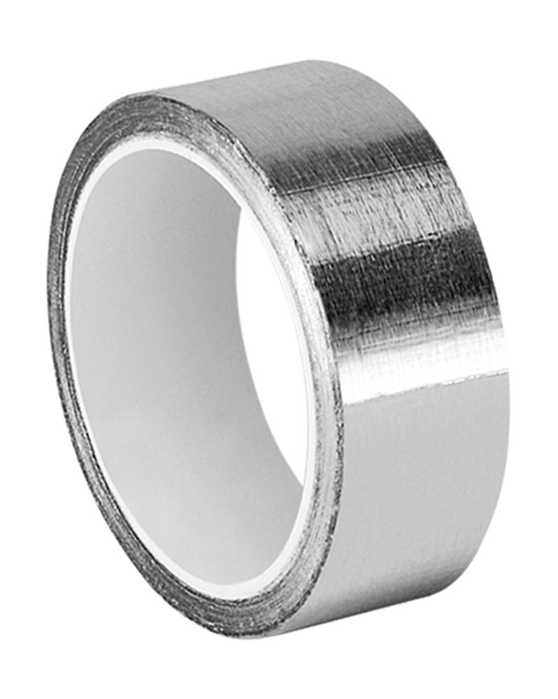 TapeCase 1-6-1120 Silver Aluminium Foil Tape with Conductive Acrylic Adhesive, Converted from 3M 1120, 6 yd. Length, 1" Width, Roll