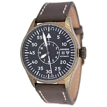 Junkers Automatik Limited Edition Beobachtungsuhr Vintage Leder Armband 3554-2