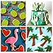 10 PCS Tropical Cookie Cutters Stainless Steel, Hawaiian Cutter Molds for Biscuit, Fondant, Fruit, Bread - Cactus, Llama, Flamingo, Palm Tree, Pineapple, Starfish, Sea Shell