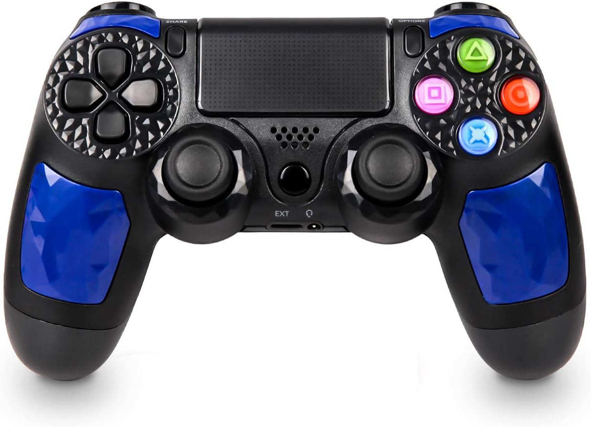 ZFY Z01 Wireless PS4 Controller, Wireless Bluetooth Gamepad Joystick Controller for Playstation 4 with Charger Cable for PS4 (Blue)
