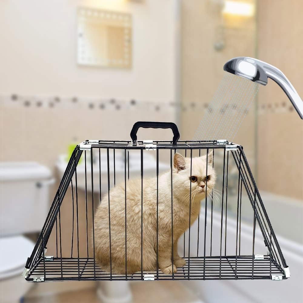 cat bathing cage