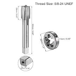 uxcell 5/8-24 UNEF Tap and Die Set with 38mm Round