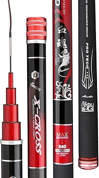 Amazon 伸縮式釣り竿超軽量超硬質40トンカーボン延長部ハンドロッド鯉イカ釣り竿釣りギア Mysida Fishing Rod ロッド リールセット