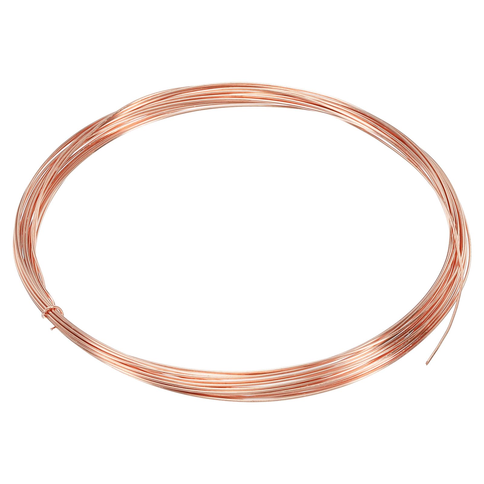 PATIKIL 16.4 Feet Solid Bare Copper Wire, 23 Gauge 99.9% Pure Copper Wire 0.6mm Soft Beading Wire Metal Plant Stem Ties for Jewelry Craft (5m)