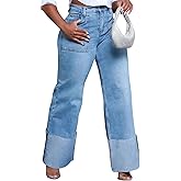 Skinny Bell Bottom Jeans for Women High Waisted Elastic Ripped Hole Flare Jeans Classic Denim Pants