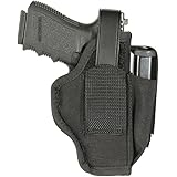 Hip Holster w/Mag 4"-5" Auto Ambidextrous Black