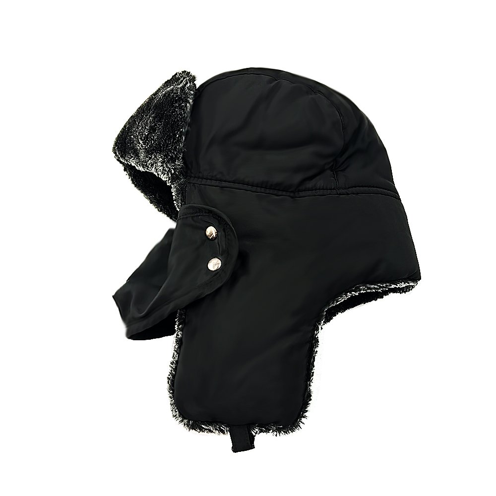 AIMKU Winter Trooper Hat,Trapper Hat with Detachable Water Resistant Facemask Mask,Ear Flap Chin Strap with Windproof Mask