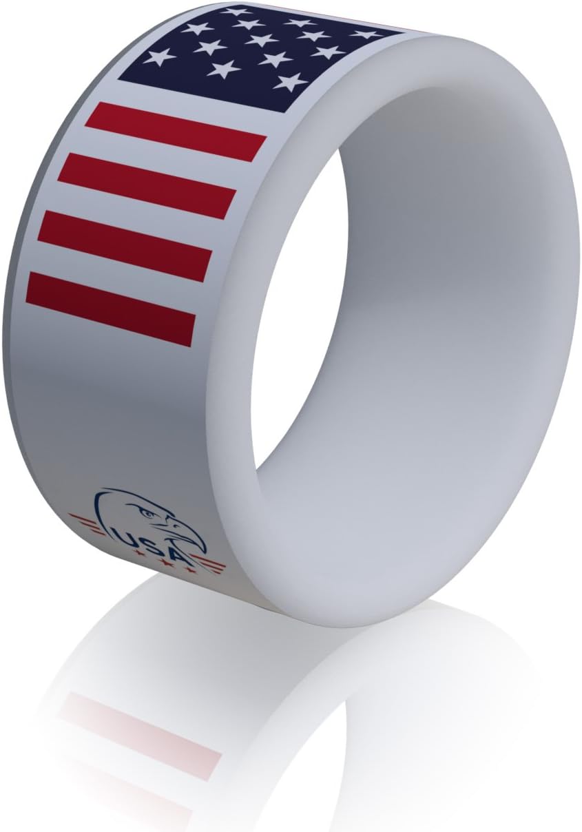 RYNX Silicone Ring for Men and Women - Old Glory Wedding Band by Star-Spangled Banner inspired design