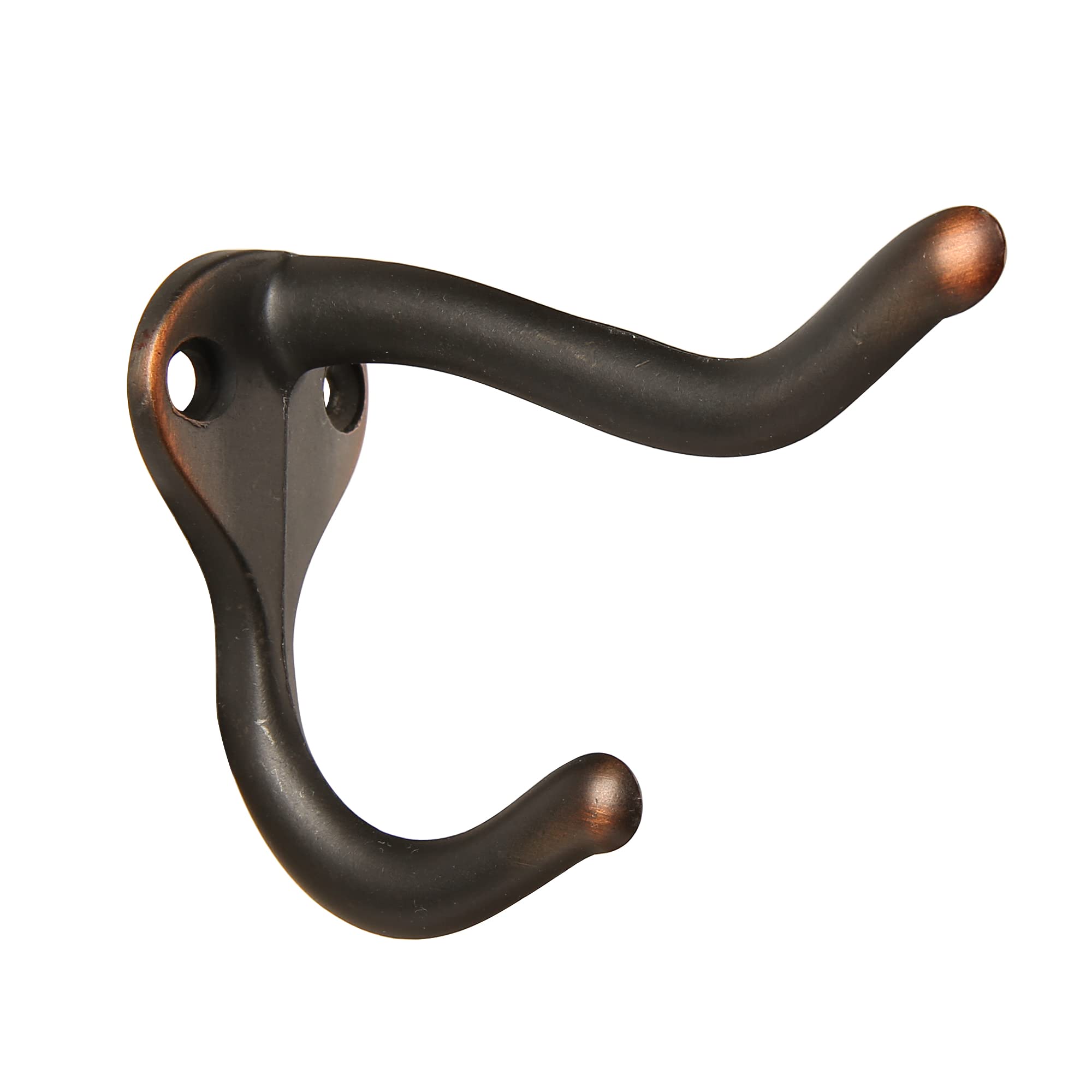 HASWARE 6 PCS Double Prong Robe Hook, Dual Coat Hooks Wall Mounted Hooks Robe Hooks Hangers Heavy Duty with 12 Pieces Screws for Home Coats Hat Clothes Hanger Towel Keys (Oil-Rubbed Bronze)