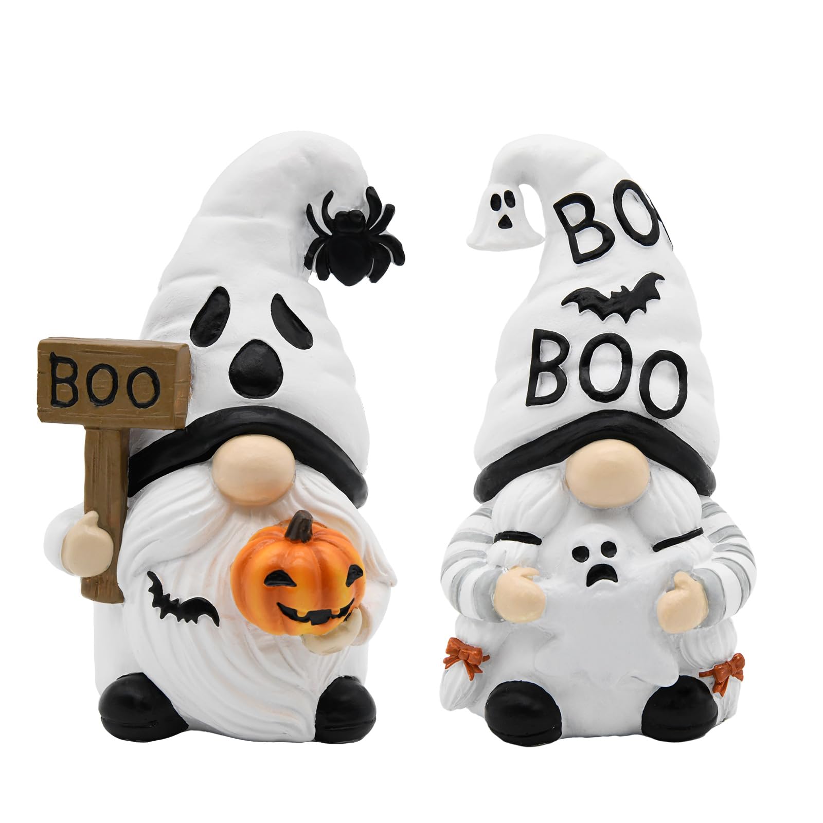 Photo 1 of ***Factory seal***
KnomeKo Ghost Halloween Gnome Decor- Halloween Figurine with Pumpkin Resin Spooky Home Decor Indoor Outdoor Centerpiece Table Decorations- Gifts for Women, Gnome Lovers