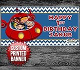 Little Einstein's Birthday Personalized Custom Banner Pink