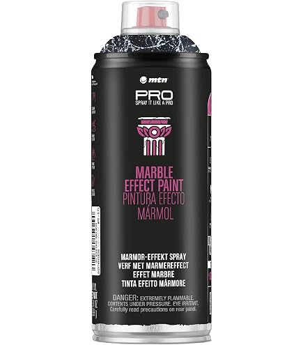 MONTANA COLORS - Pintura Efecto Mármol Spray 0.4 L Satinado Negro