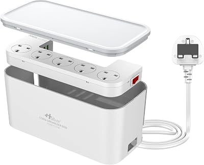 Hulker 5M Extension Lead with USB Ports Power Strip Cable Organizer Box 5m