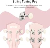 Donner Soprano Ukulele DMU-01 21in Macaron Light Pink Bundle Kit view 5