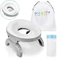 BATTOP Portable Potty for Toddler Travel Potty Training Seat Kids 2-in-1 Potty Chair Foldable Toilet Trainer with Potty…