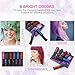 Temporary Bright Hair Chalk Set - Ovinm Non-Toxic Metallic Glitter for All Hair Colors- Built in Sealant, 6 Colors