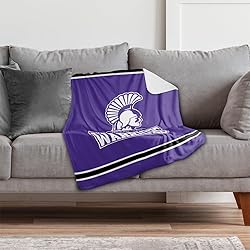 Winona State Warriors Primary Logo Stripes Sherpa