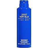 Perry Ellis 360° Very Blue Body Spray for Men - Body Spray Cologne, EDT, All Over Men's & Boys Mist with Notes of Citrus, Bergamot & Amber Fragrance - 6 oz
