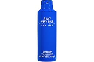 Perry Ellis 360° Very Blue Body Spray for Men - Body Spray Cologne, EDT, All Over Men's & Boys Mist with Notes of Citrus, Bergamot & Amber Fragrance - 6 oz