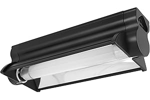 Eckpo 8W Reptile T5 HO UVB Light Hood, Reptile Lamp Hood with UVB 5.0 Lamp Tube, Suitable for Rainforest Reptiles(8W-13 Inche