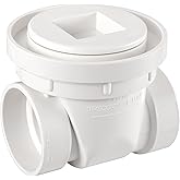 ​2" White PVC Backwater Valve, Sewage and Rainwater Backflow Preventer