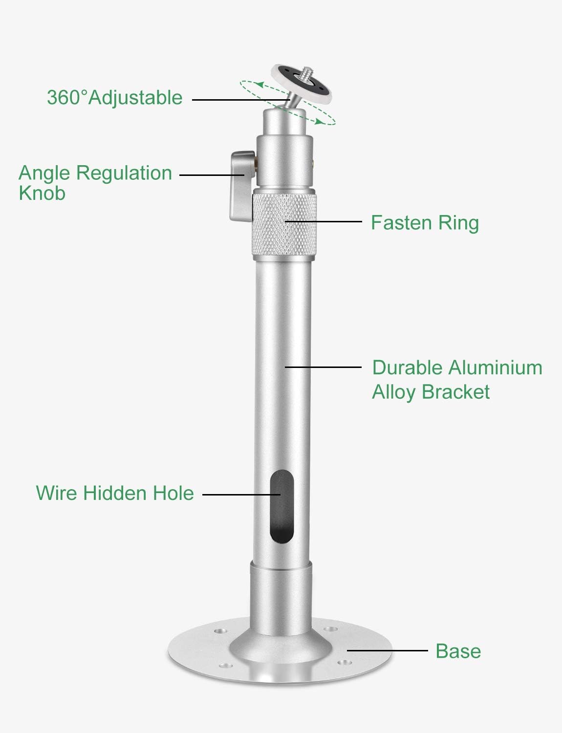 VANKYO Universal Extending Projector Ceiling Mount with Height Extendable Length 11.8" - 19.7" Adjustable 360°Angle Rotatable Drop Ceiling Projector Mount, Compatiable with VANKYO Leisure 3: MP3 Players & Accessories