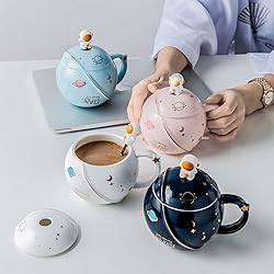 HwaGui - Cute Astronaut Mug With Lid And