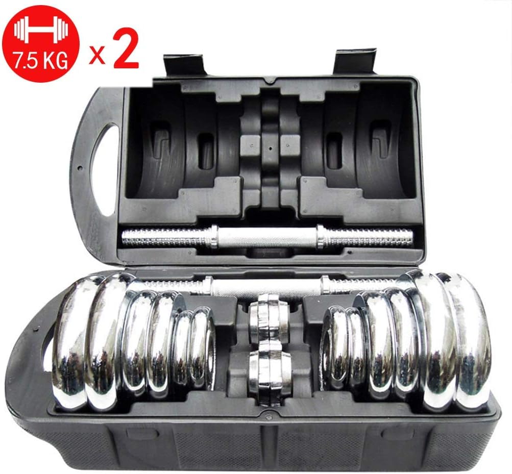 Summerone Dumbbell for Weight Lifting, Core Training – Set of Two Dumbbells (Multiple Sizes 3-44lb) - Ergonomic, Comfort Grip