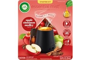 Air Wick Essential Mist Starter Kit (Diffuser + Refill), Apple Cinnamon, Fall Scent, Fall Spray, Essential Oils Diffuser, Air Freshener