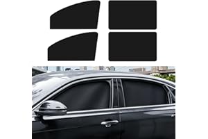 Car Side Window Sun Shades, 4 PCS Window Sunshades Privacy Curtains, 100% Block Light for Breastfeeding, Taking a nap, Changi