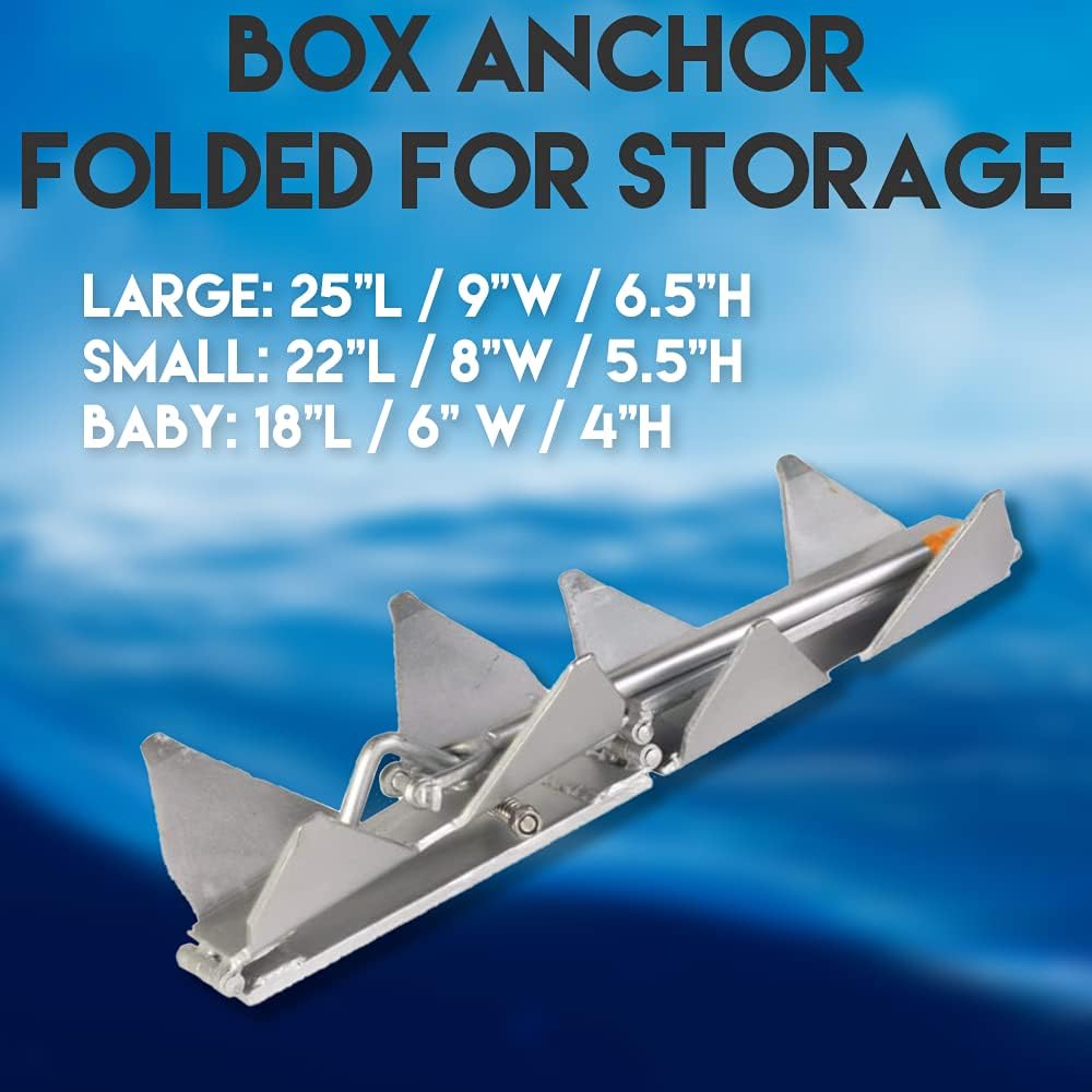 Slide Anchor - Box Anchor for Offshore Boat Anchoring - Includes Storage Bag (Bag Colors May Vary) : Sports & Outdoors