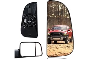 GENERIC Passenger Right Side Lower Mirror Glass Replacement，For 2010-2020 Dodge Ram 1500 2500 3500 4500 5500 Towing Model, 68067730AA，Right Pass Convex Lower Mirror Glass， with Bracket