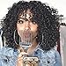 MISSQUEEN Synthetic Afro Curly Hair Wigs for Black Woman Short Kinky Hair Black Heat Resistance Fiber 14