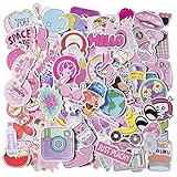 160 Pcs Cute Vsco Stickers for Water Bottles Laptop Stickers Skateboard Luggage Phone Bike Pink Sticker, Travel Extra Durable Vinyl