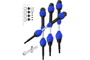 RCMYou Drive Shaft CVD Axles Upgrades Part for 1/10 Slash VXL 4X4,Rustler VXL 4X4 4WD,Stampede VXL 4X4 4WD,Hoss VXL 4X4 4WD,4Pcs Front Rear Transmission Universal Driveshaft Hops Up,Navy Blue