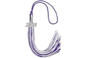 Endea Graduation Mixed Double Color Tassel with Silver Date Drop